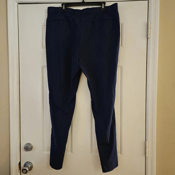 Claiborne Mens Flat Front Wool Blend Navy Blue Dress Pants. 38x22 - Picture 5 of 8
